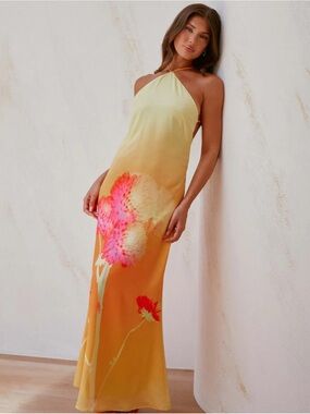 maxi white dress near me RUNAWAY THE LABEL Tanala Maxi Dress White